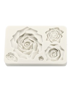 CakeDeco Siliconen Mal Rozen Groot/5