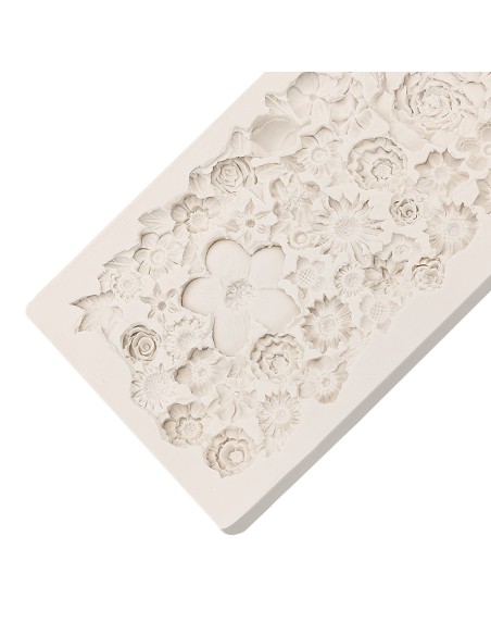 CakeDeco Siliconen Mal Bloemen Sierrand Groot //