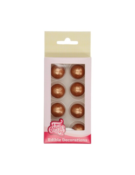 FunCakes Choco Ballen Brons Goud -8st-