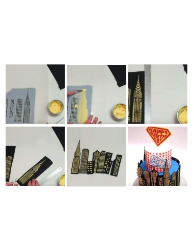 CakeDeco Stencil Gebouwen //