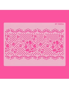 CakeDeco Stencil Kant met Rozen