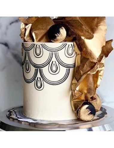 CakeDeco Stencil Parel Waterdruppel //