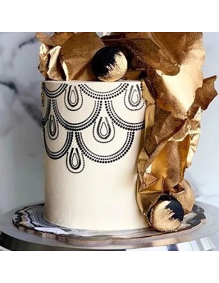 CakeDeco Stencil Parel Waterdruppel //