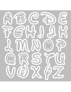 CakeDeco Uitsteker Set Alfabet & Cijfers Vrolijk 36st-