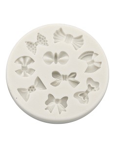 CakeDeco Siliconen Mal Strikjes Rond Klein