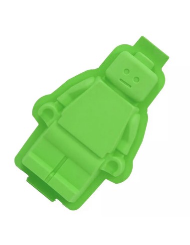 CakeDeco Siliconen Bakvorm Lego Figuur -Groen-