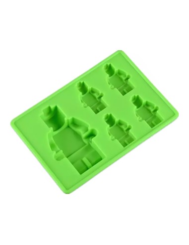 CakeDeco Siliconen Mal Lego Figuren Assorti -Groen-
