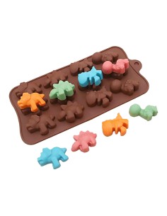 CakeDeco Siliconen Chocolade Mal Dino's 2