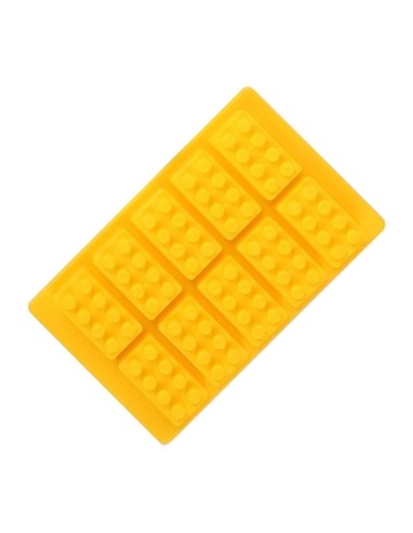 CakeDeco Siliconen Mal Lego Blokjes/10 -Geel-