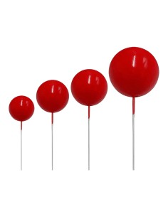 CakeDeco Taarttopper Mini Foam Ballen Rood -20st-