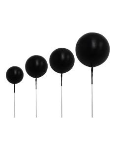 CakeDeco Taarttopper Mini Foam Ballen Zwart -20st-