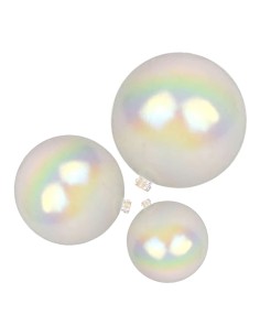 CakeDeco Taarttopper Mini Ballen Transparant Wit -8st-