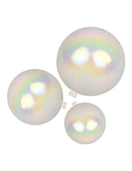 CakeDeco Taarttopper Mini Ballen Transparant Wit -8st-