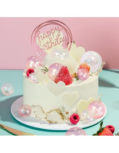 CakeDeco Taarttopper Mini Ballen Transparant -8st-