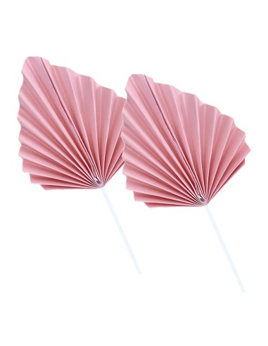 CakeDeco Taarttopper Palmblad Licht Roze -2st-