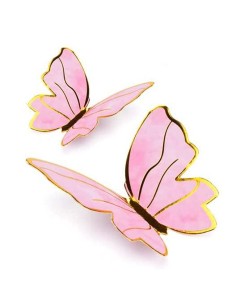 CakeDeco Decoratie Vlinders Roze -10st-