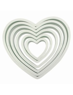 PME Plastic Cutter Set Heart (set van 6)