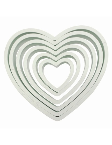 PME Plastic Cutter Set Heart (set van 6)