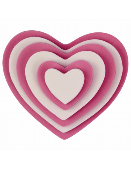 PME Plastic Cutter Set Heart (set van 6)