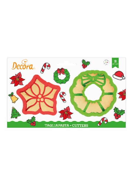 Decora Uitsteker Set Kerstroos en -Krans -2st-