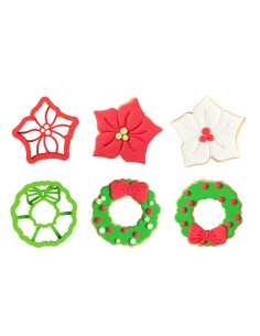 Decora Uitsteker Set Kerstroos en -Krans -2st- 2