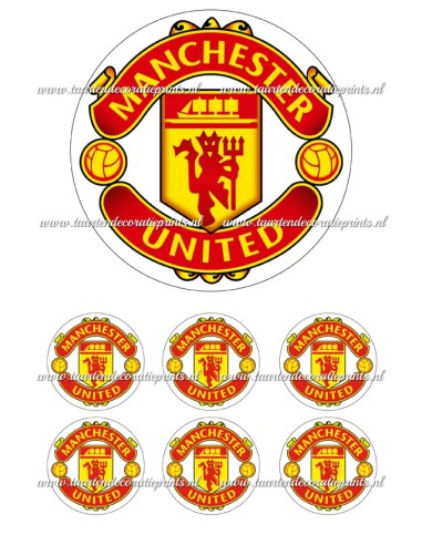 Eetbare Print Manchester United - 15cm