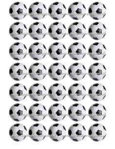 Eetbare Print Voetbal Mini Cupcakes - 3,5cm