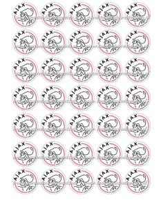 Eetbare Print Ajax Mini Cupcakes - 3,5cm