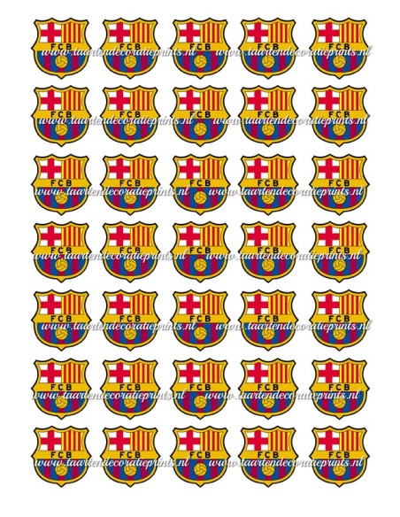 Eetbare Print Barcelona Mini Cupcakes - 3,5cm