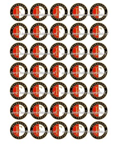 Eetbare Print Feyenoord Mini Cupcakes - 3,5cm