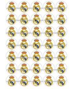 Eetbare Print Real Madrid Mini Cupcakes - 3,5cm