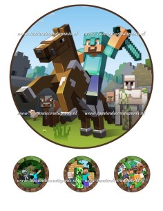 Eetbare Print Minecraft 2 - 20cm