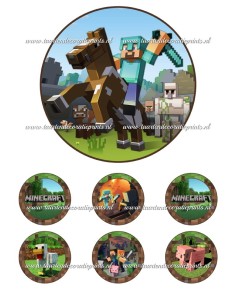 Eetbare Print Minecraft 2 - 15cm