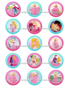 Eetbare Print Doornroosje Cupcakes - 5cm