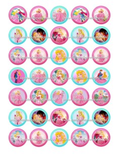 Eetbare Print Doornroosje Mini Cupcakes - 3,5cm