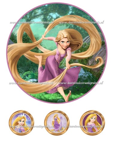 Eetbare Print Rapunzel 1 - 20cm