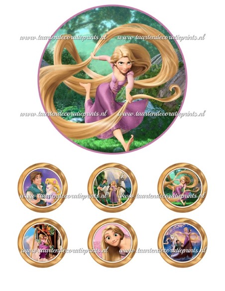 Eetbare Print Rapunzel 1 - 15cm