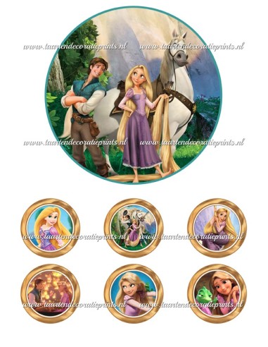 Eetbare Print Rapunzel 2 - 15cm