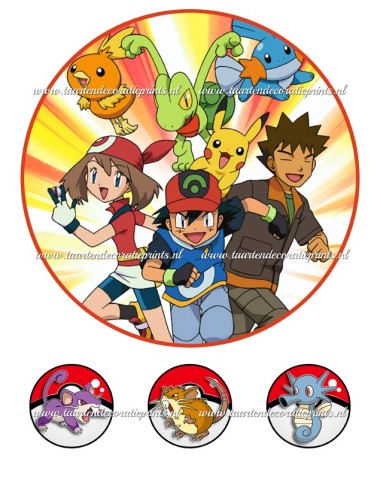 Eetbare Print Pokémon 2 - 20cm