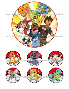 Eetbare Print Pokémon 2 - 15cm