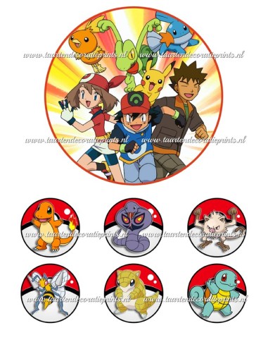 Eetbare Print Pokémon 2 - 15cm