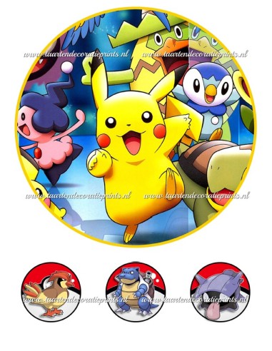 Eetbare Print Pokémon 3 - 20cm