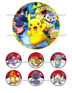 Eetbare Print Pokémon 3 - 15cm