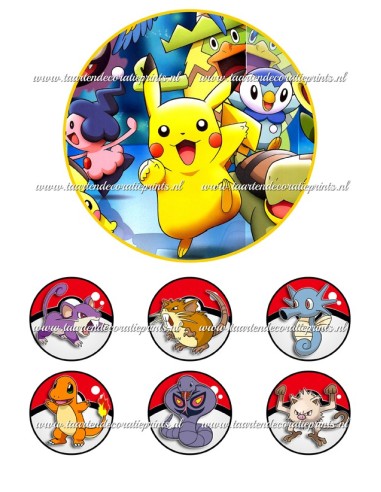 Eetbare Print Pokémon 3 - 15cm