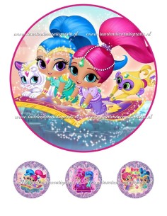 Eetbare Print Shimmer en Shine 1 - 20cm