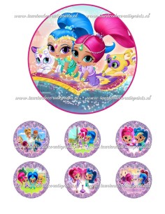 Eetbare Print Shimmer en Shine 1 - 15cm