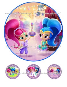 Eetbare Print Shimmer en Shine 2 - 20cm