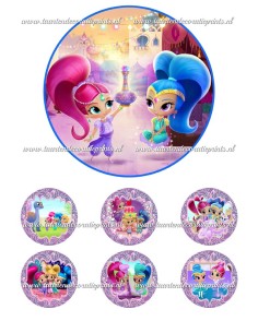 Eetbare Print Shimmer en Shine 2 - 15cm