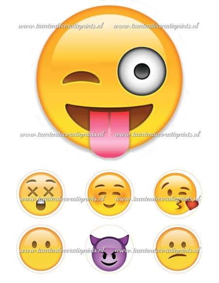 Eetbare Print Smiley 3 - 15cm