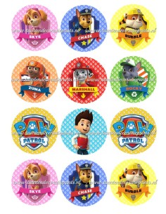 Eetbare Print Paw Patrol Cupcakes 1 - 6cm